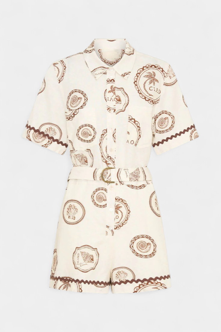 Seashell Mono Camisole with Shell Detail and Buttons