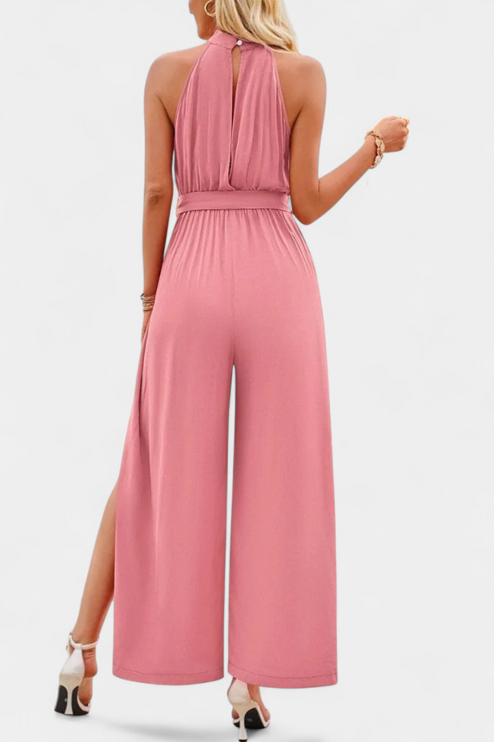 Nyree Mono Asymmetric with Cut-Out and Bow Sleeves