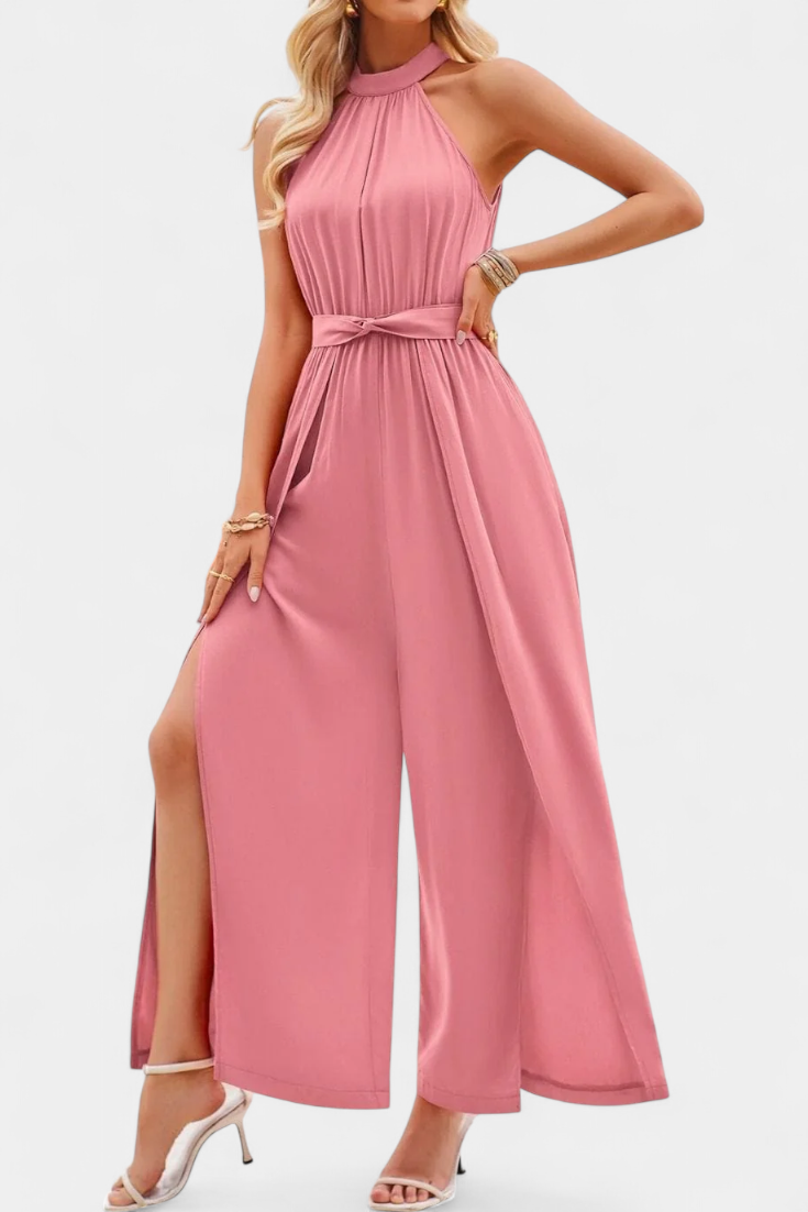 Nyree Mono Asymmetric with Cut-Out and Bow Sleeves
