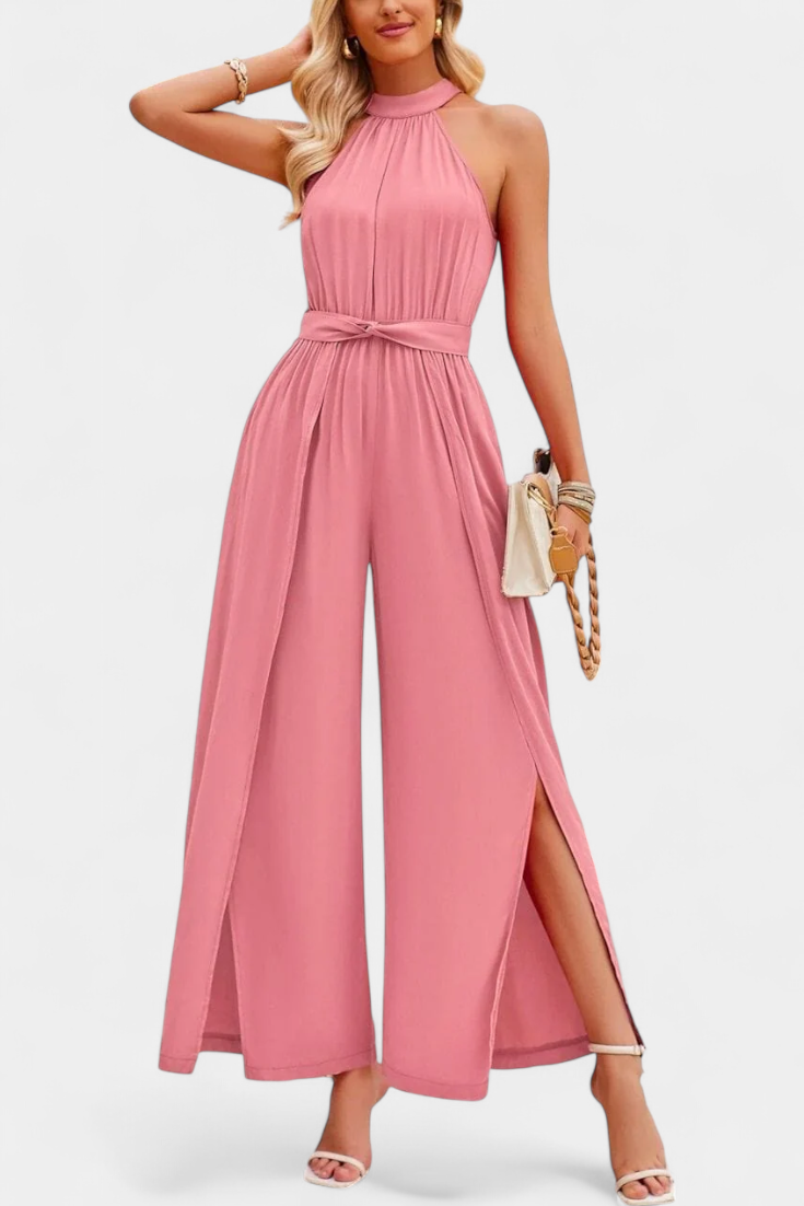 Nyree Mono Asymmetric with Cut-Out and Bow Sleeves