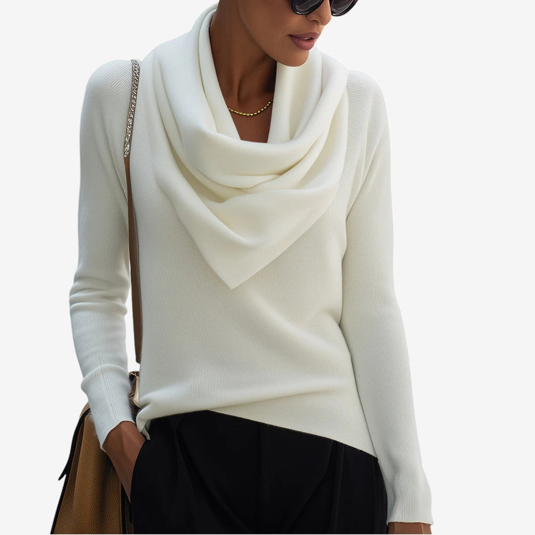 Paola Draped Neck Sweater
