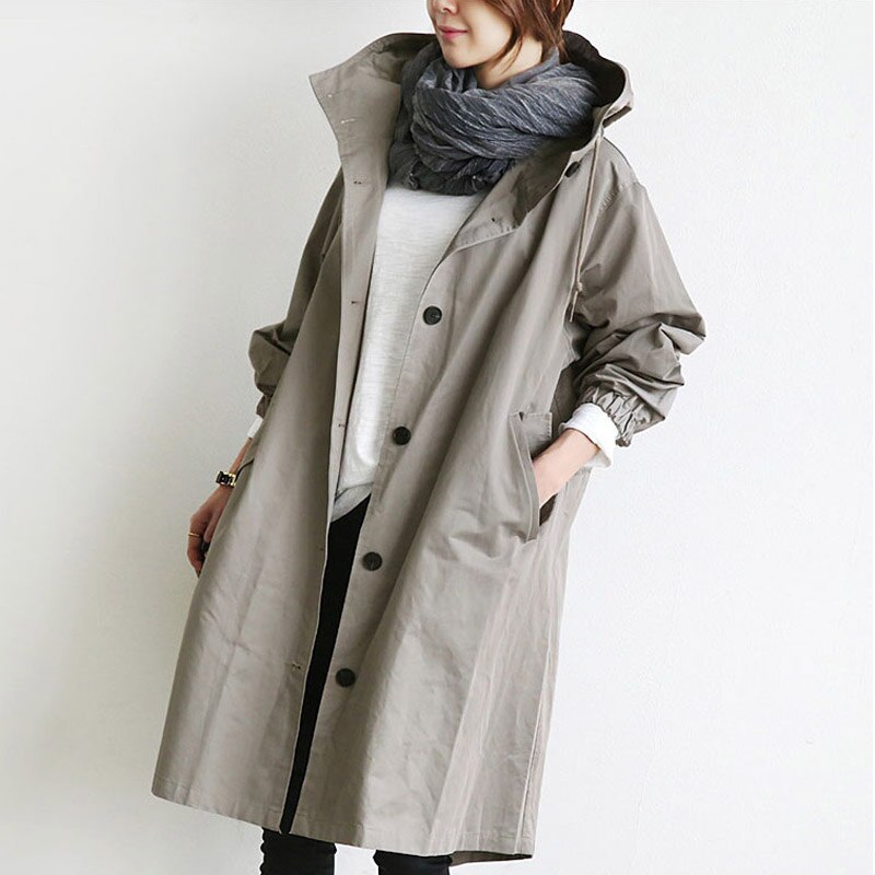 Elena | Hooded Trench Coat