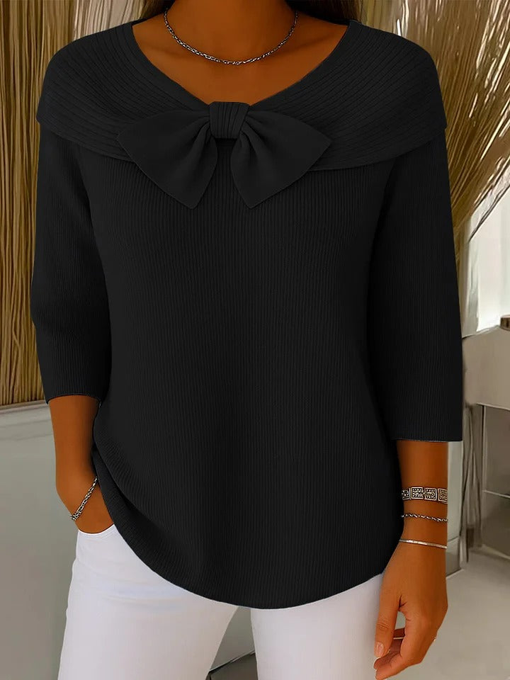 Emma | Knot-Detail Round-Neck Sweater
