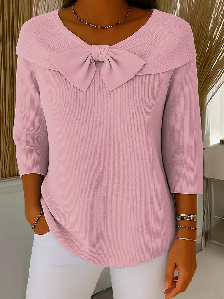Emma | Knot-Detail Round-Neck Sweater