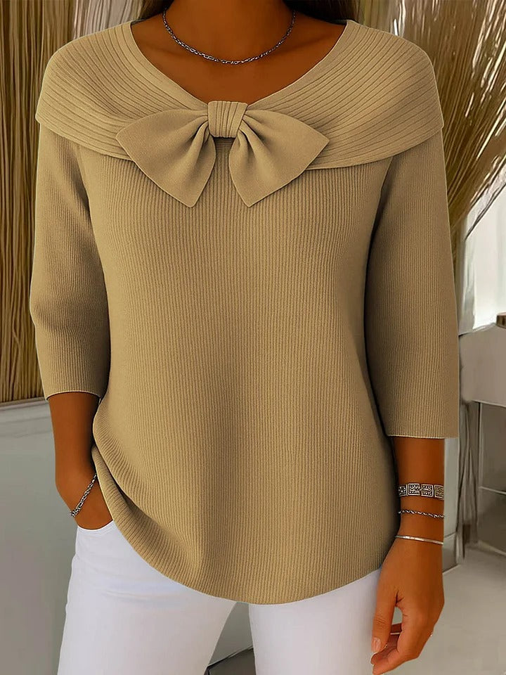 Emma | Knot-Detail Round-Neck Sweater