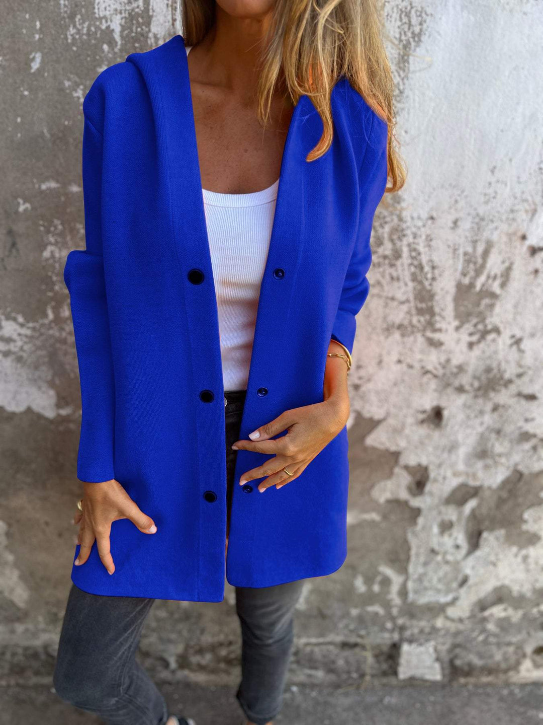 Vionne | Hooded Button Jacket