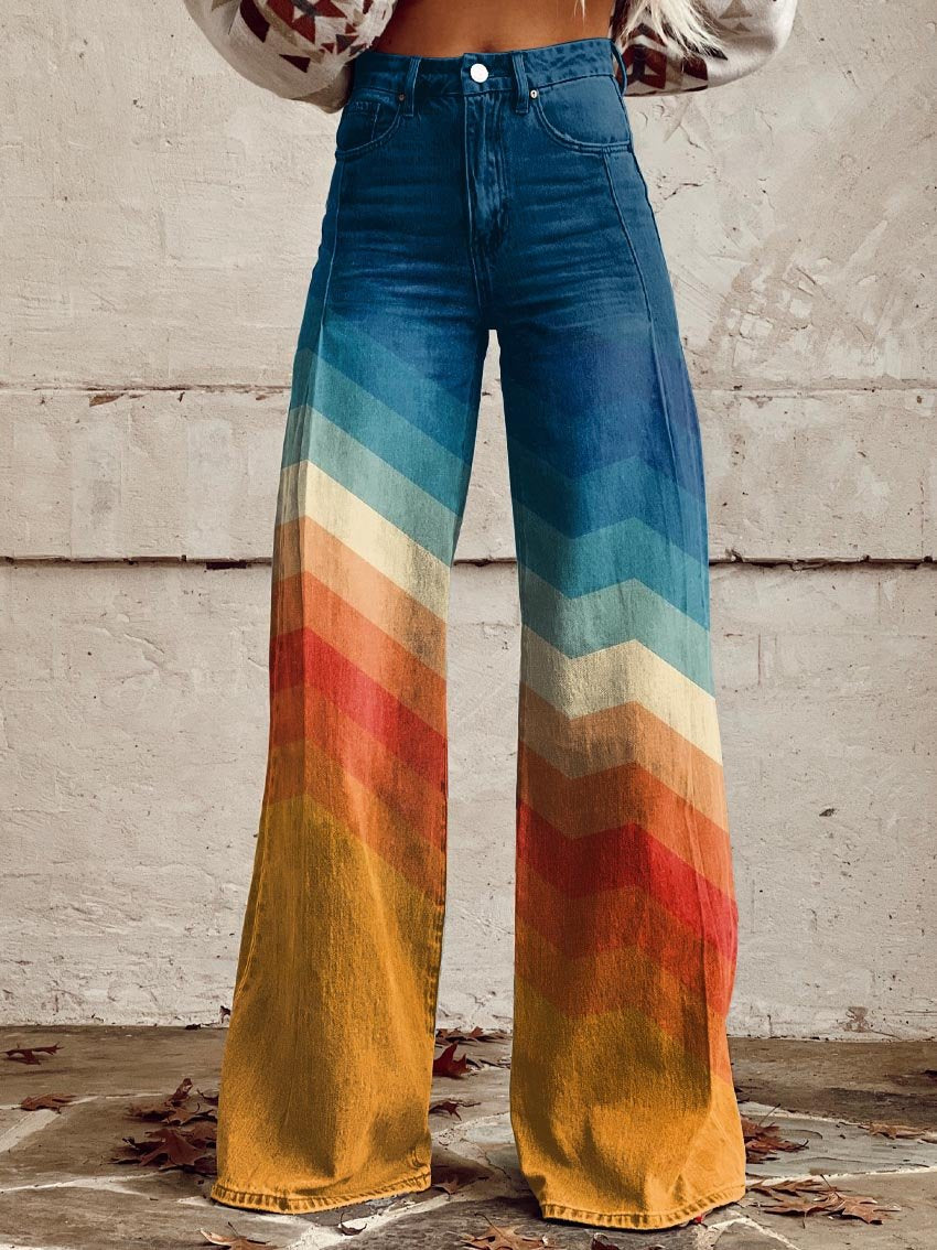 Léa™ | Retro Zigzag Trousers