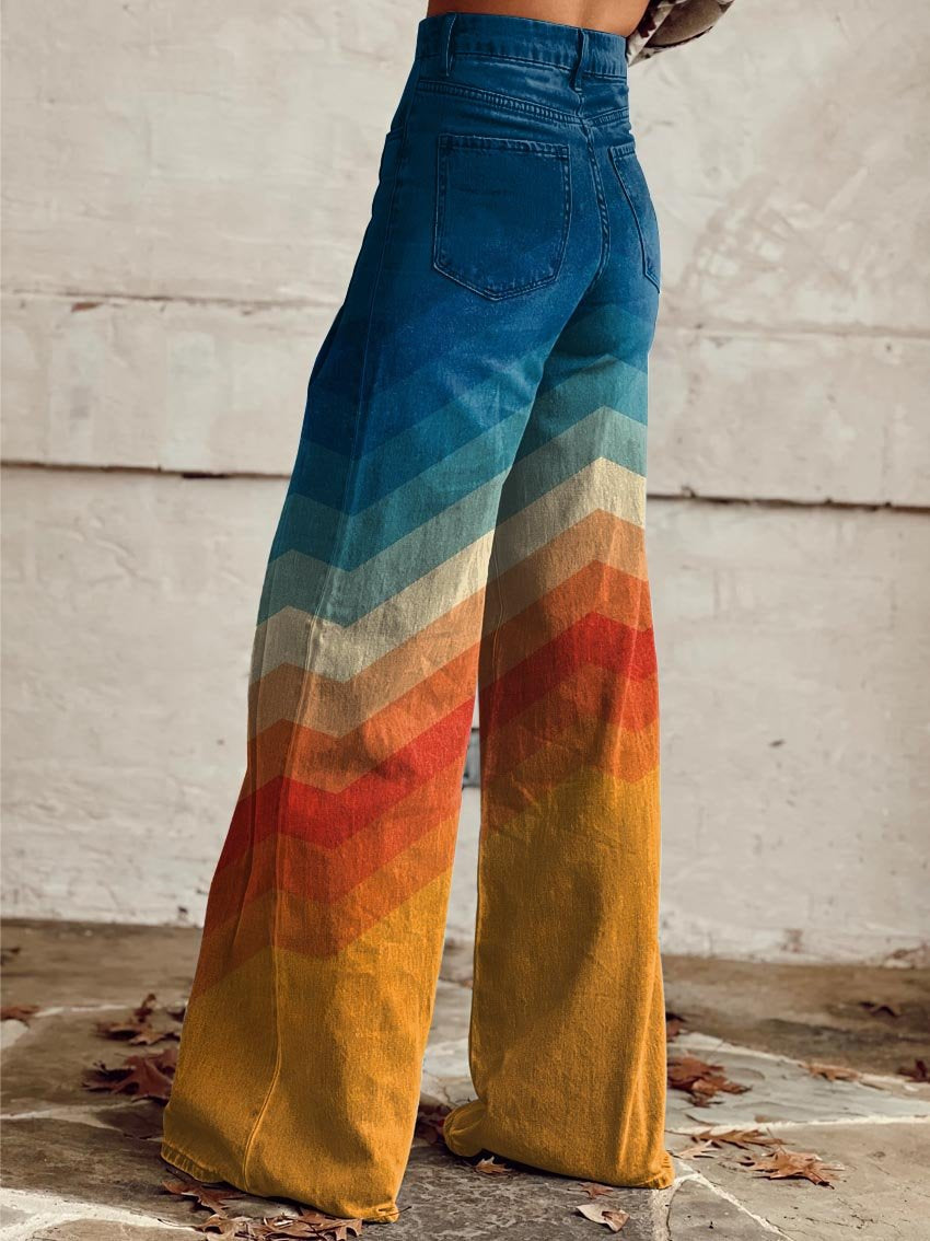 Léa™ | Retro Zigzag Trousers