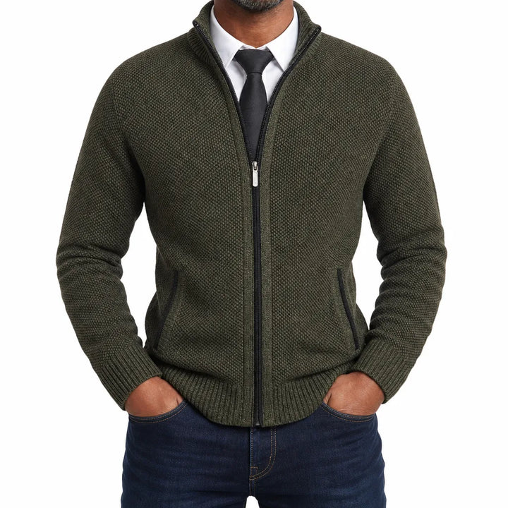 Leland™ | Men's Zip-Up Cardigan Knit Sweater