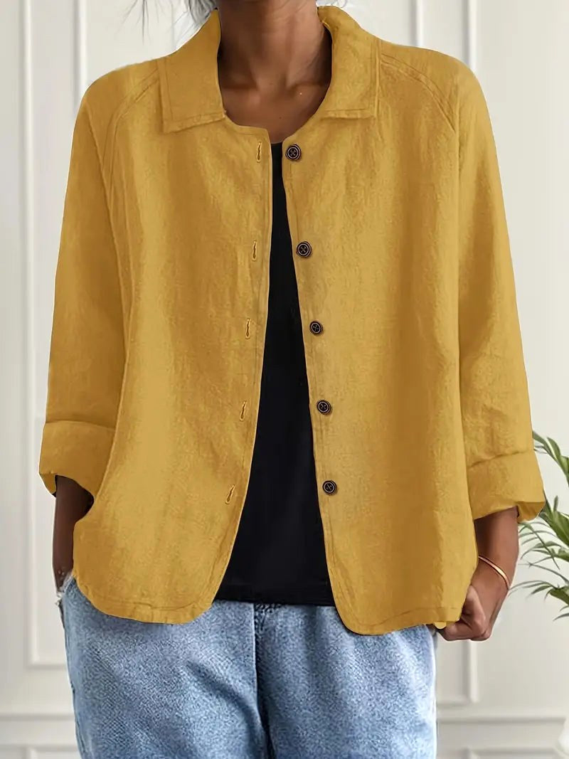 Zeffirine | Ochre Textured Blouse