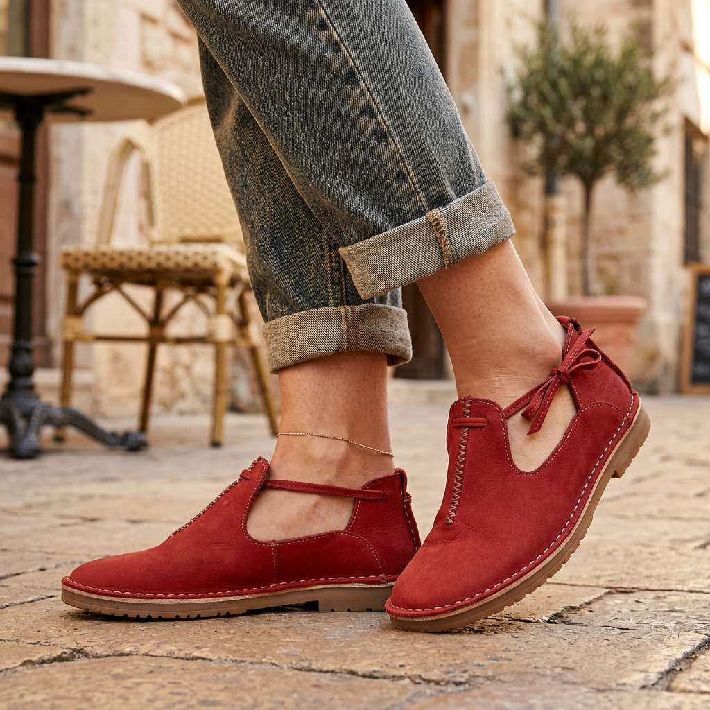 Delaina - Vintage Lace-Up Leather Shoes