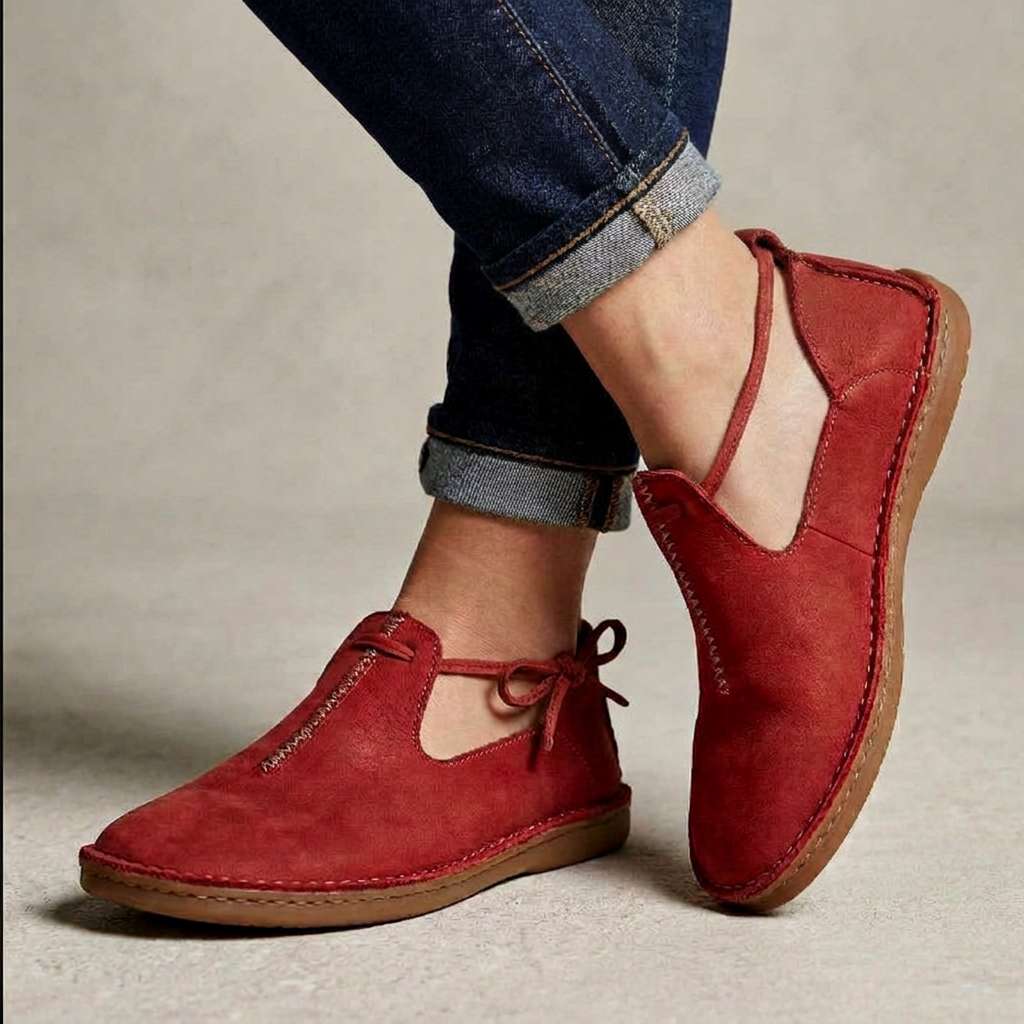 Delaina - Vintage Lace-Up Leather Shoes