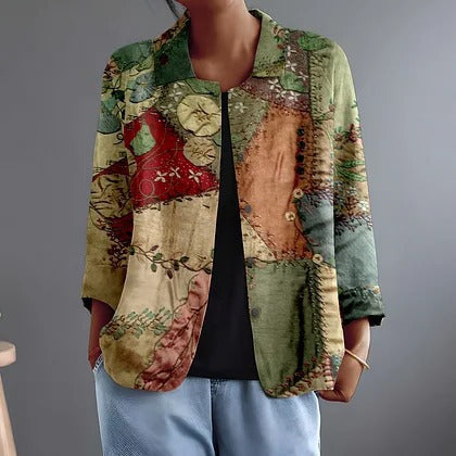 Katalin | Patchwork Print Blouse
