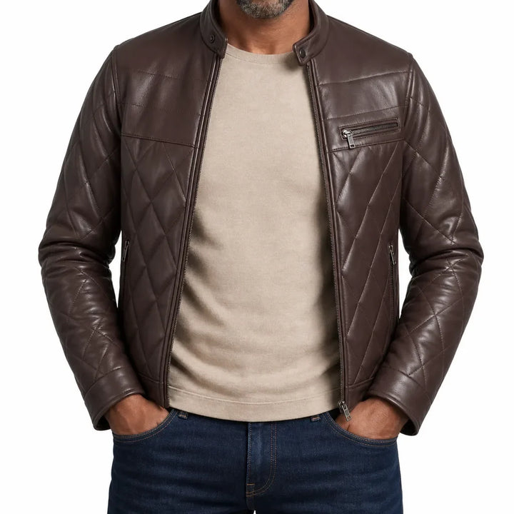 Morrow™ | Men's Quilted Leather Jacket