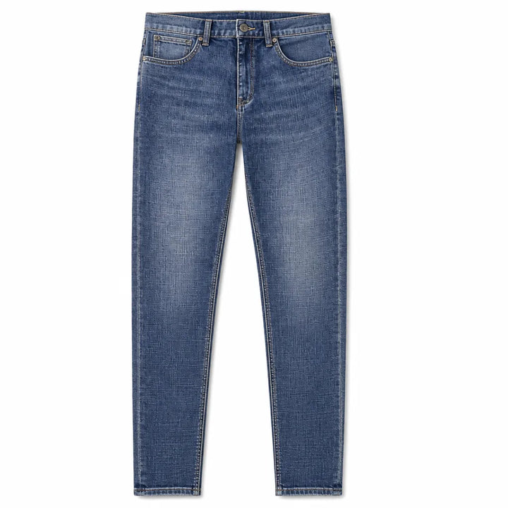 Omer™ | Men's Blue Straight Leg Jeans