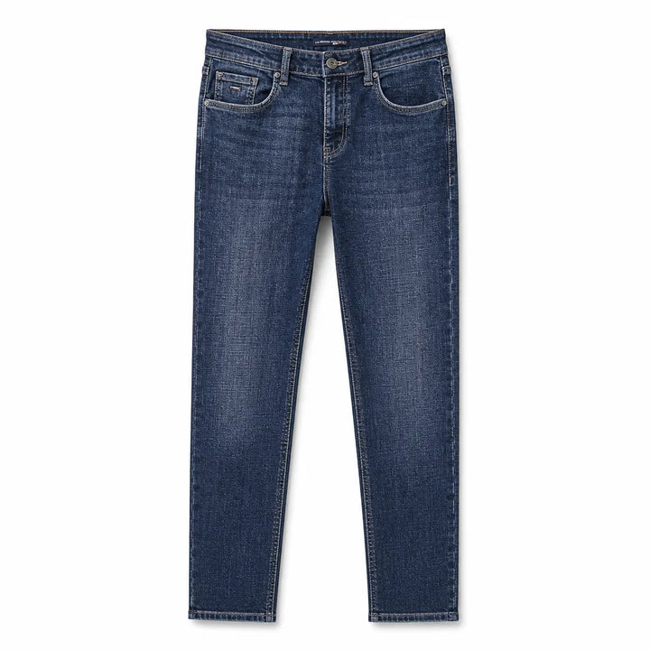 Omer™ | Men's Blue Straight Leg Jeans