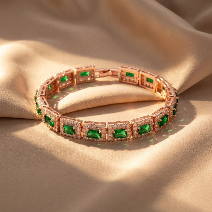 Amara™ | Rosewood Emerald Shine Bracelet