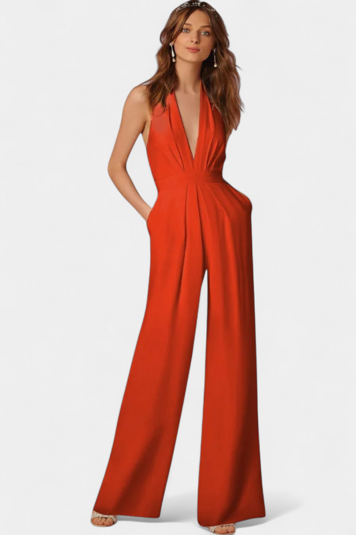 Lila Wide Leg Dungarees with Light Elegance