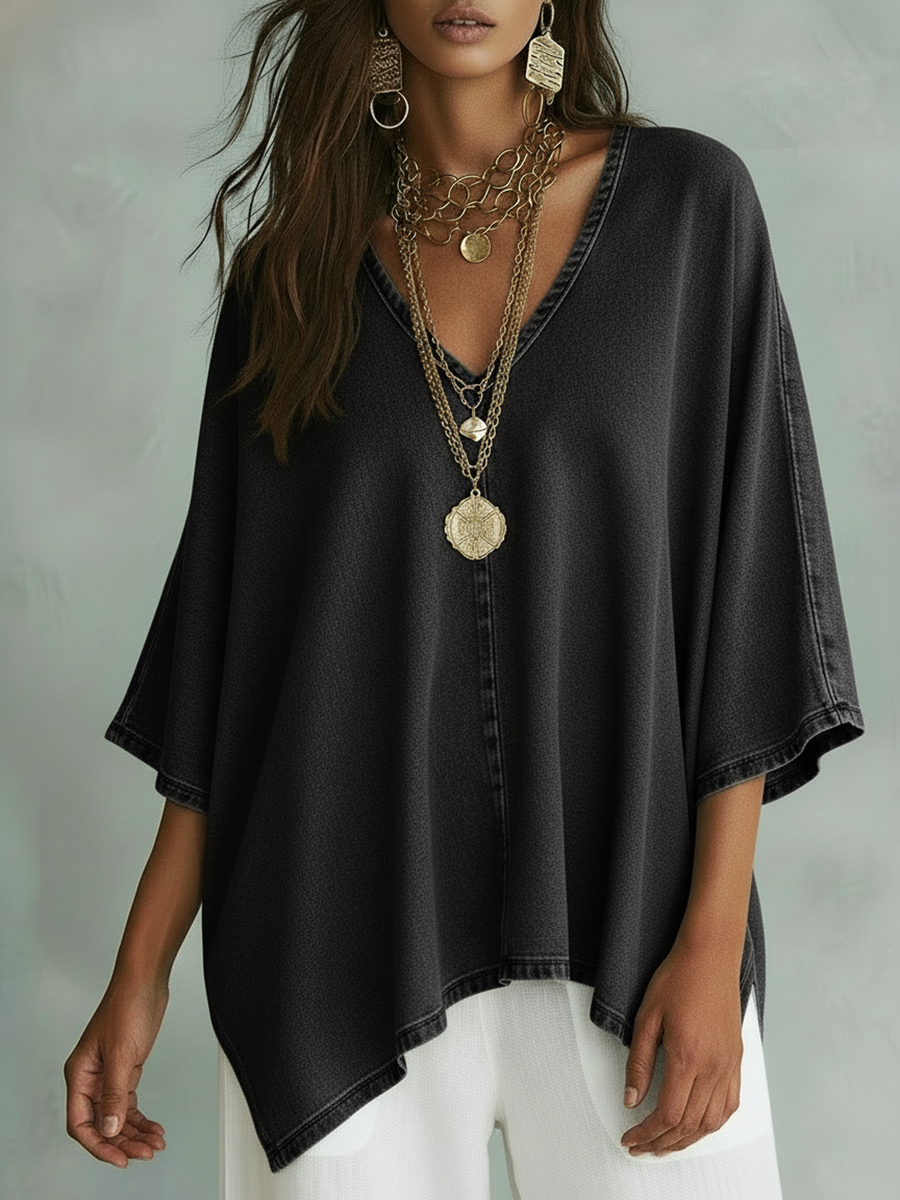 Vespera™ | Relaxed V-Neck Shirt