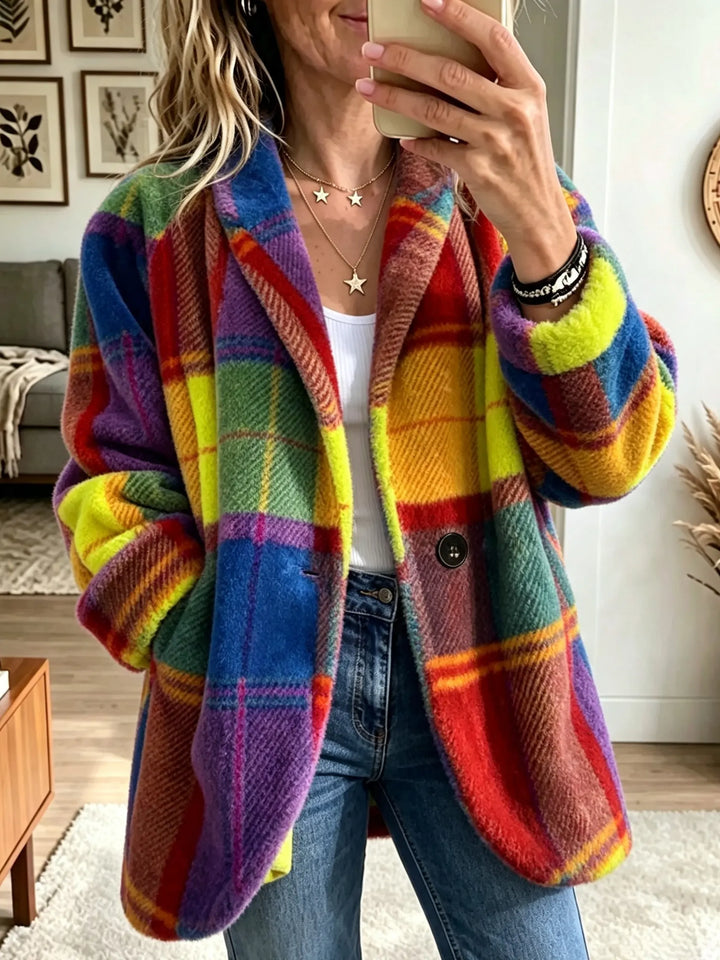 Lavinia™ | Checked Fleece Jacket