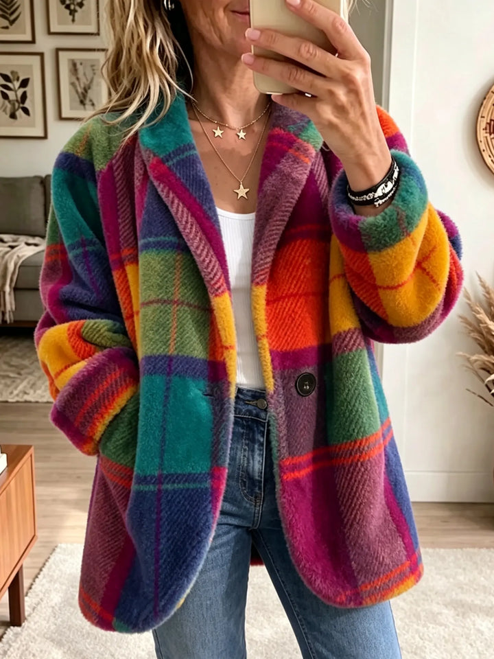 Lavinia™ | Checked Fleece Jacket