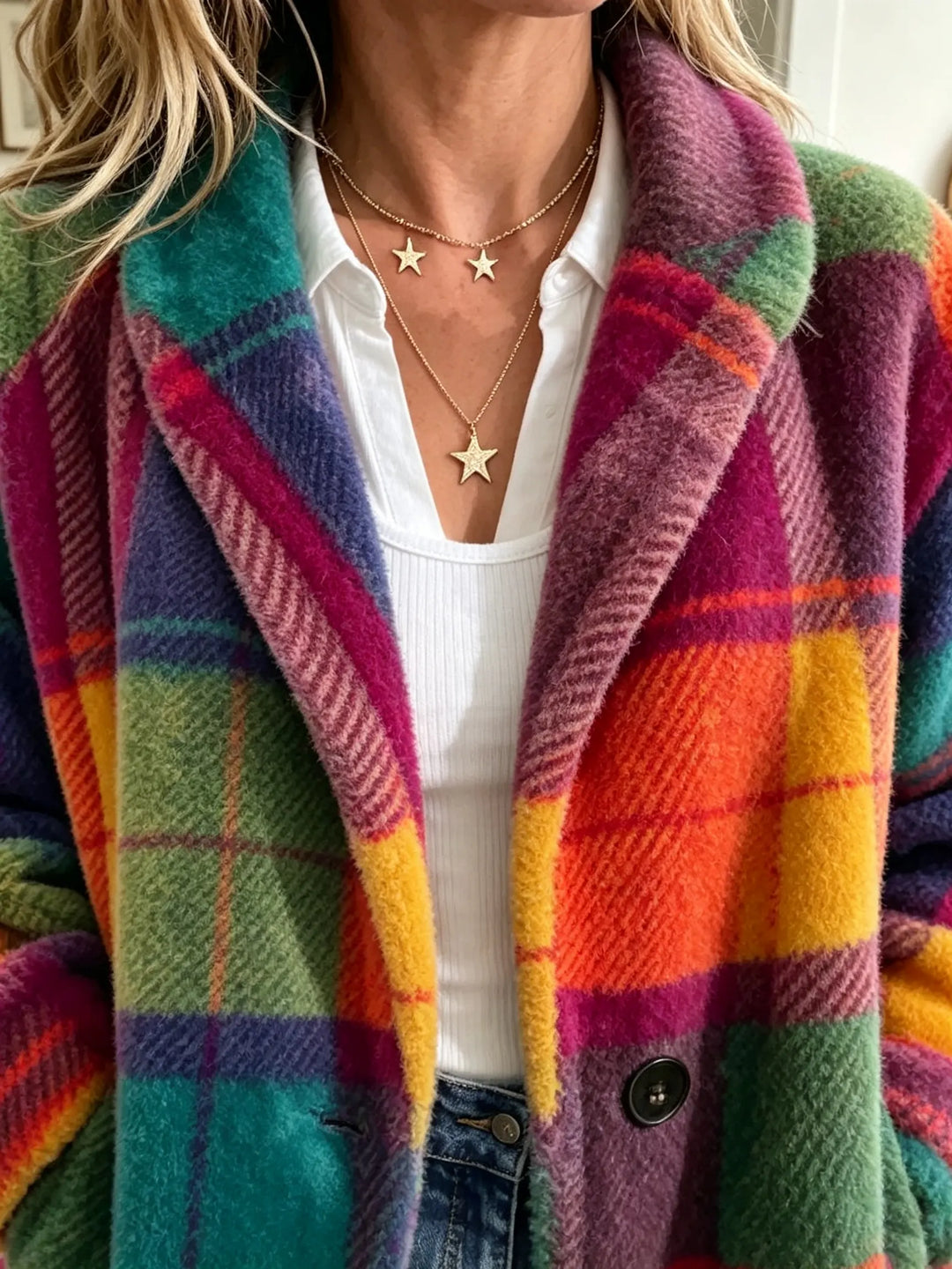 Lavinia™ | Checked Fleece Jacket