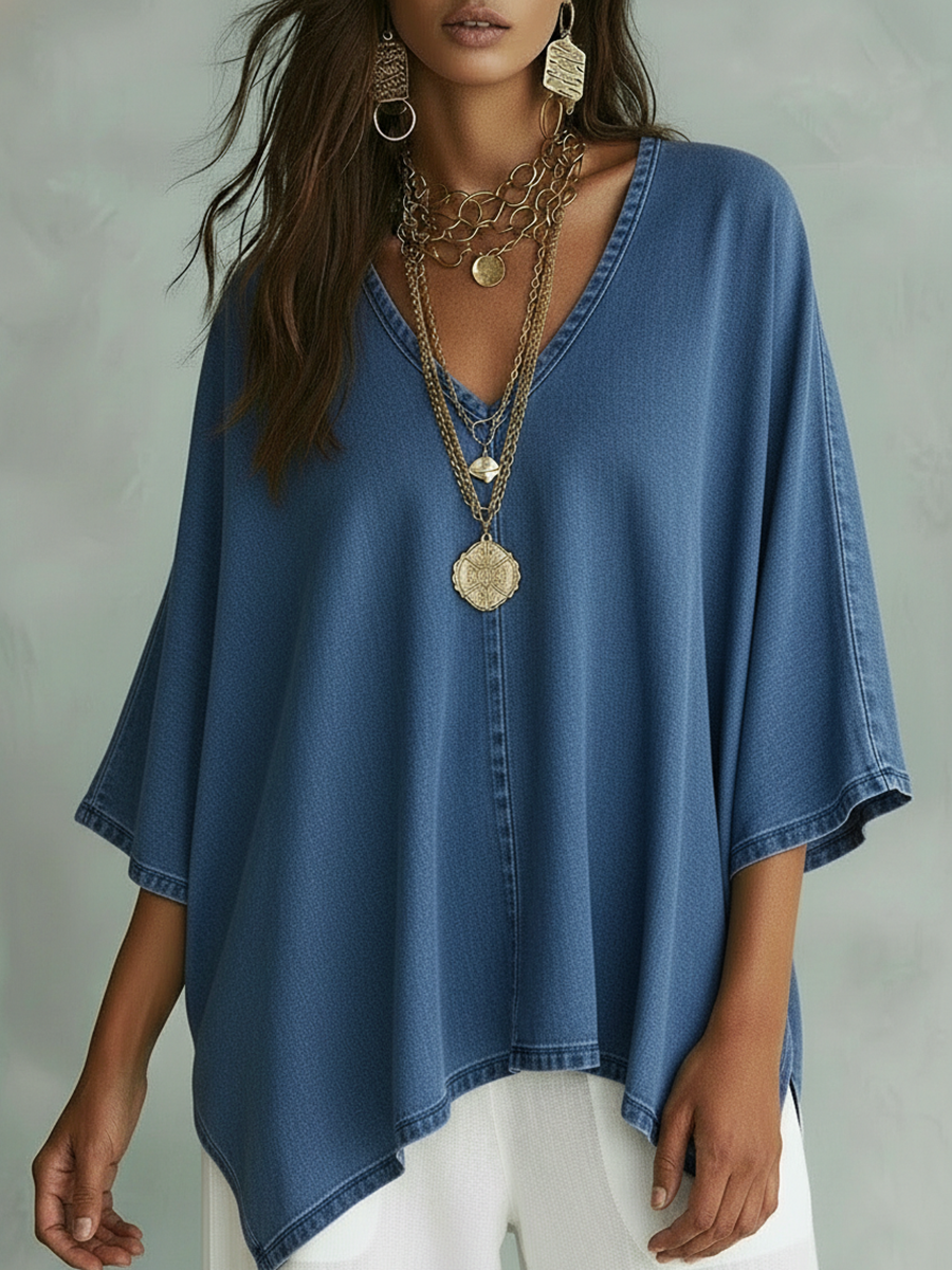 Vespera™ | Relaxed V-Neck Shirt