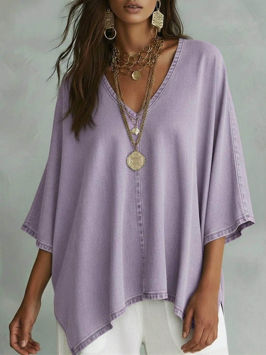 Vespera™ | Relaxed V-Neck Shirt