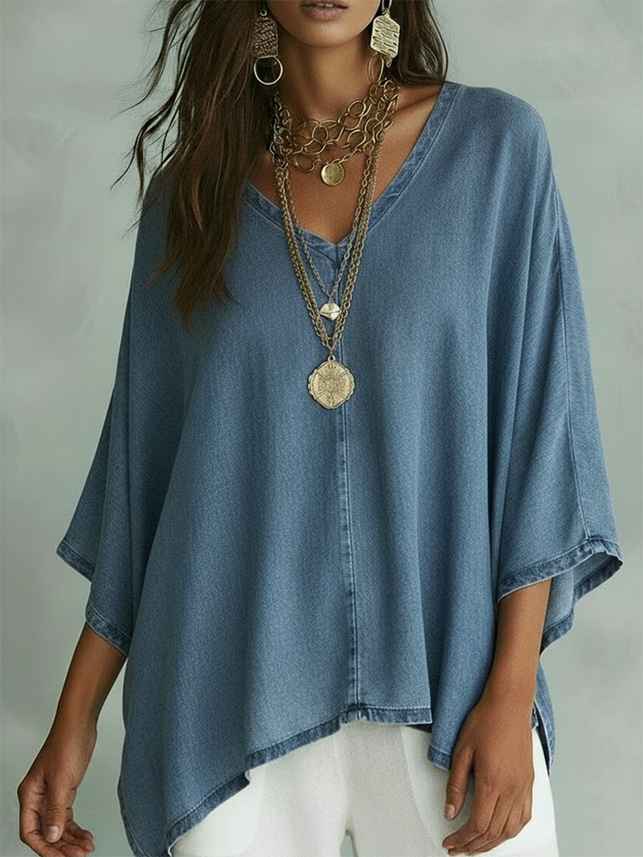 Vespera™ | Relaxed V-Neck Shirt
