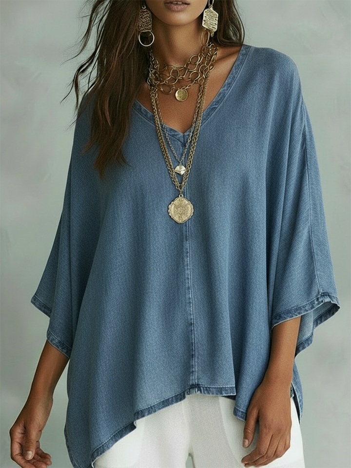 Vespera™ | Relaxed V-Neck Shirt