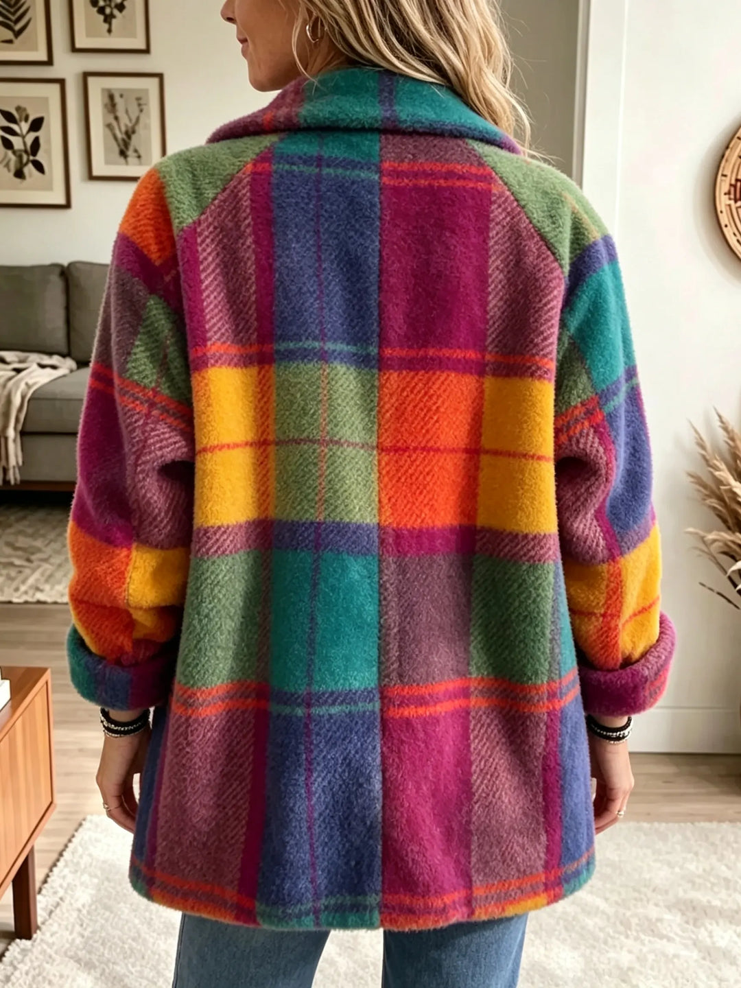 Lavinia™ | Checked Fleece Jacket