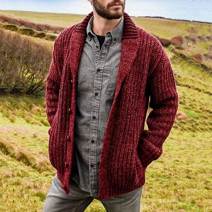 Oswald™ | Men's Shawl Collar Knit Cardigan