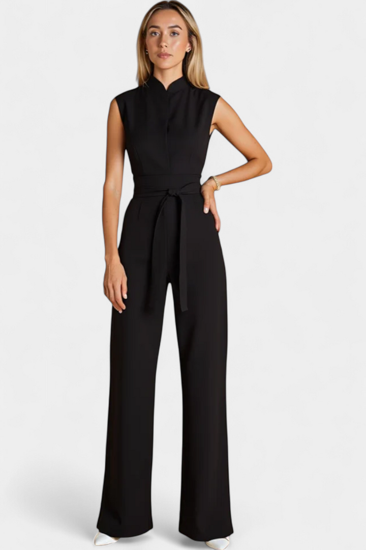 Sleeveless Flared Leg Jumpsuit