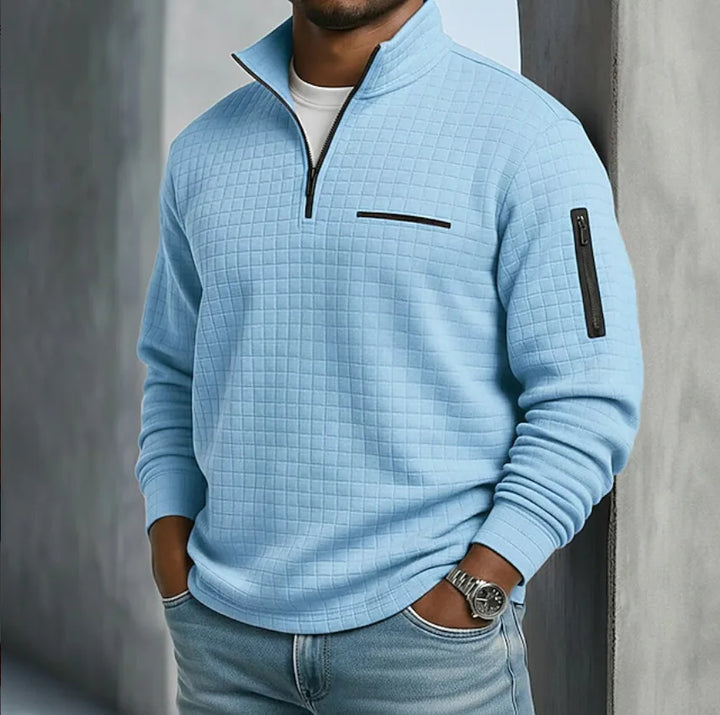 Silas™ | Men's Quilted Quarter-Zip Sweater