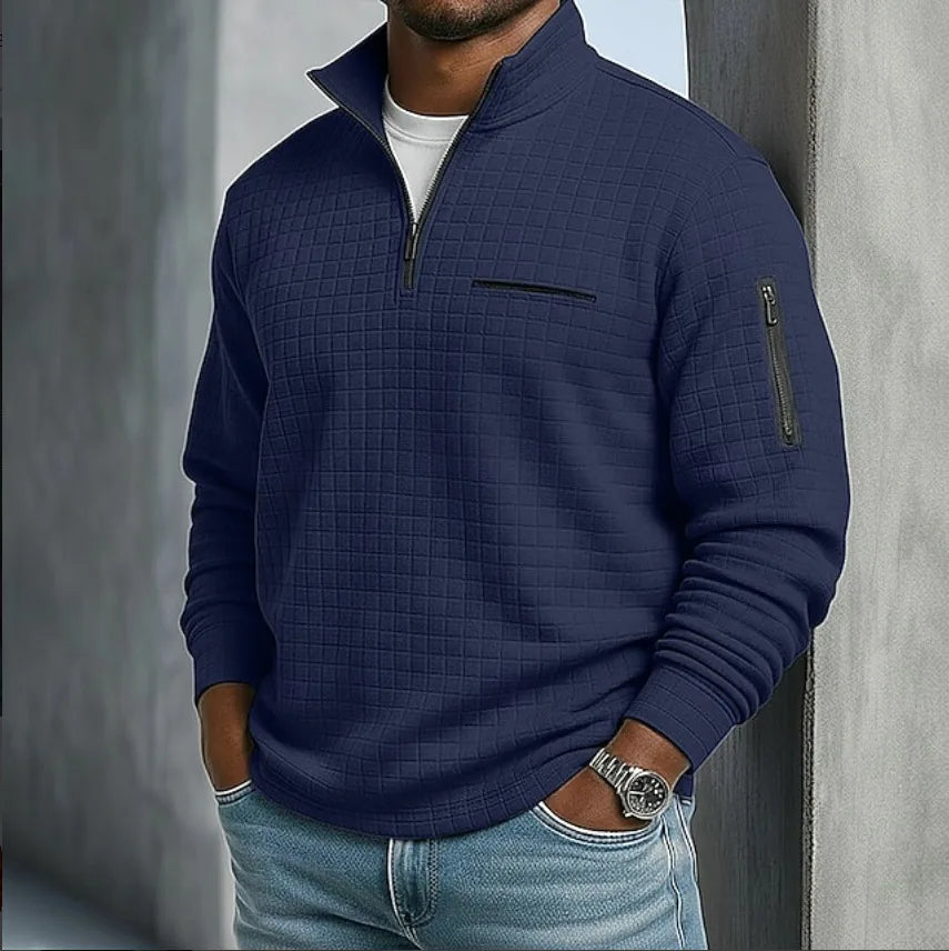 Silas™ | Men's Quilted Quarter-Zip Sweater