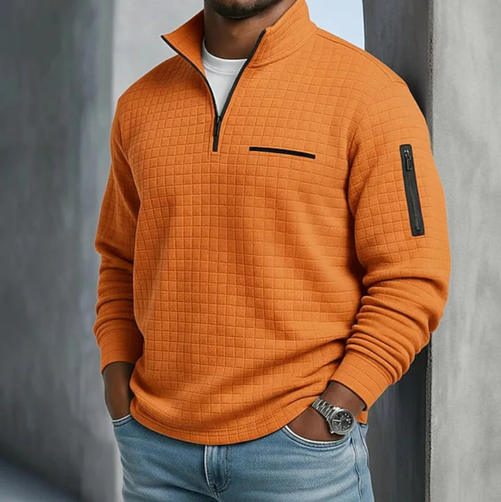 Paxton™ | Men's Quilted Quarter-Zip Sweater
