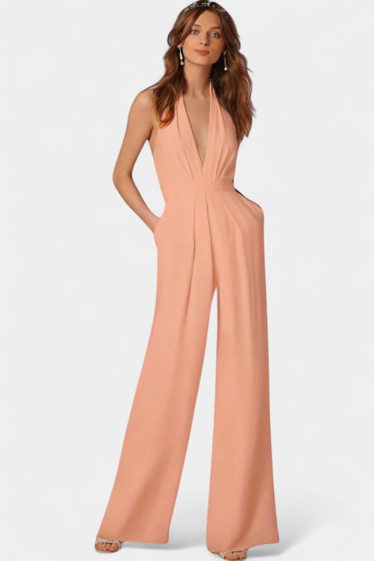 Lila Wide Leg Dungarees with Light Elegance