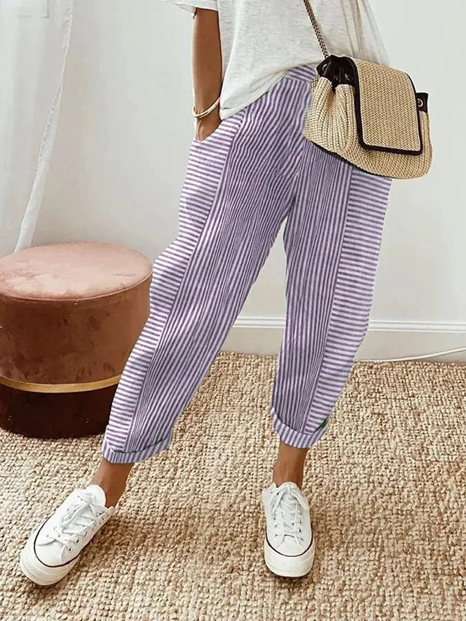 Rylie™ | Striped Wide-Leg Trousers