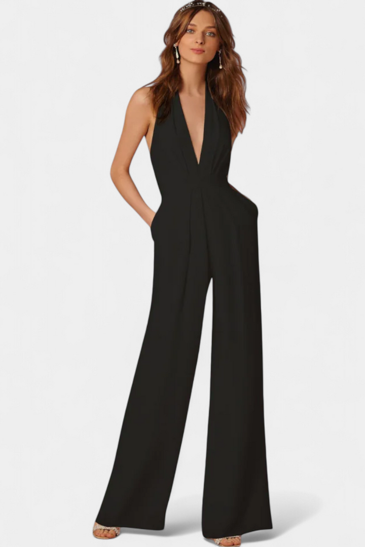 Lila Wide Leg Dungarees with Light Elegance
