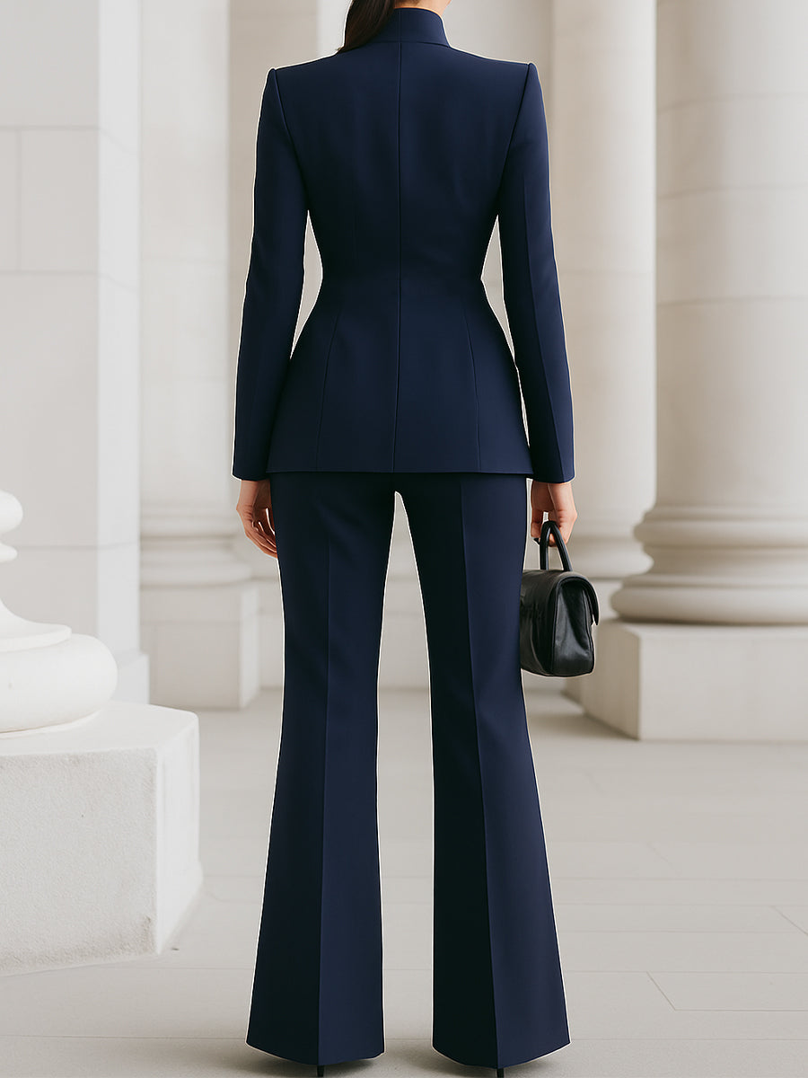 Rosalyn™ | Navy Blazer & Wide-Leg Suit