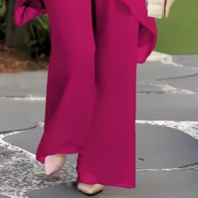 Draped Palazzo Trouser Suit