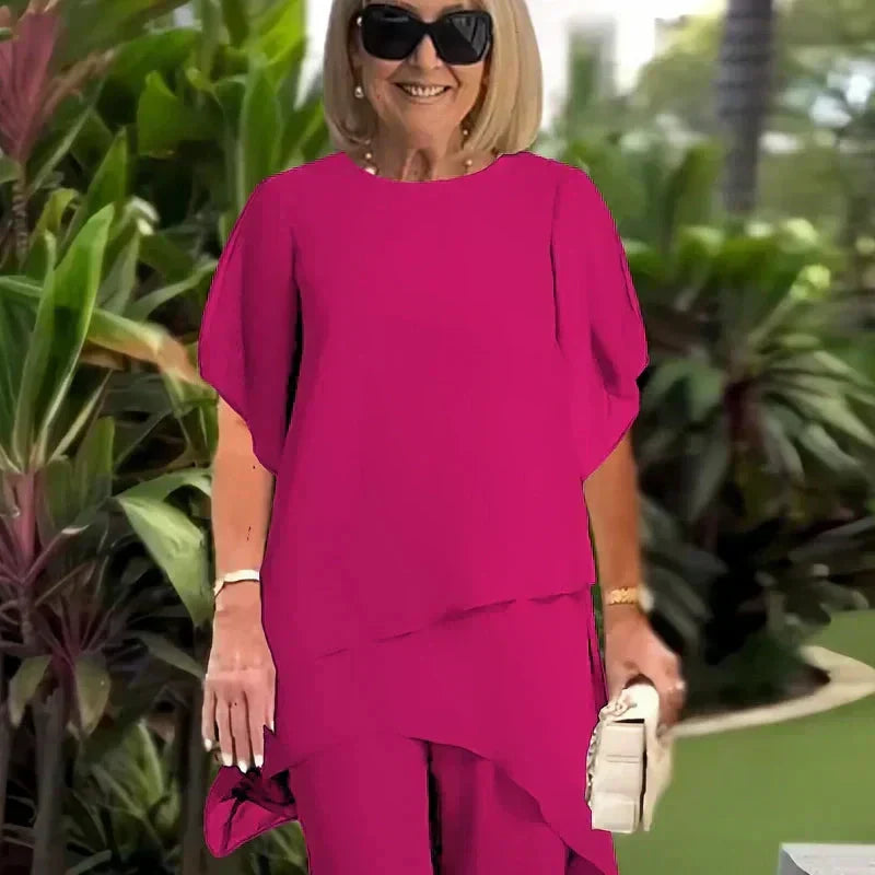 Draped Palazzo Trouser Suit