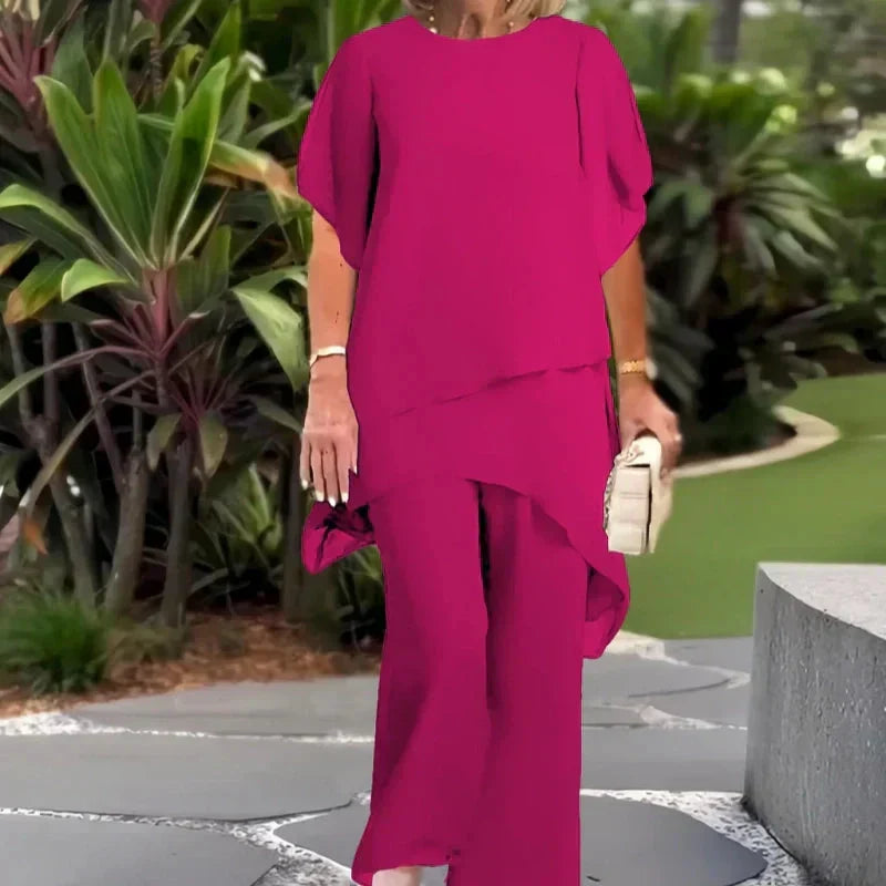 Draped Palazzo Trouser Suit