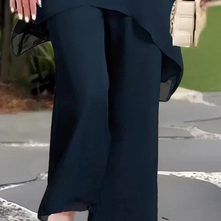 Draped Palazzo Trouser Suit
