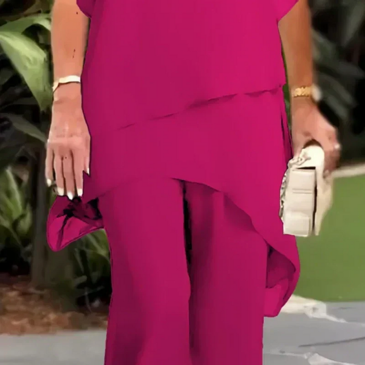 Draped Palazzo Trouser Suit