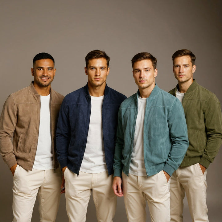 Elliot™ | Suede Leather Bomber Jacket