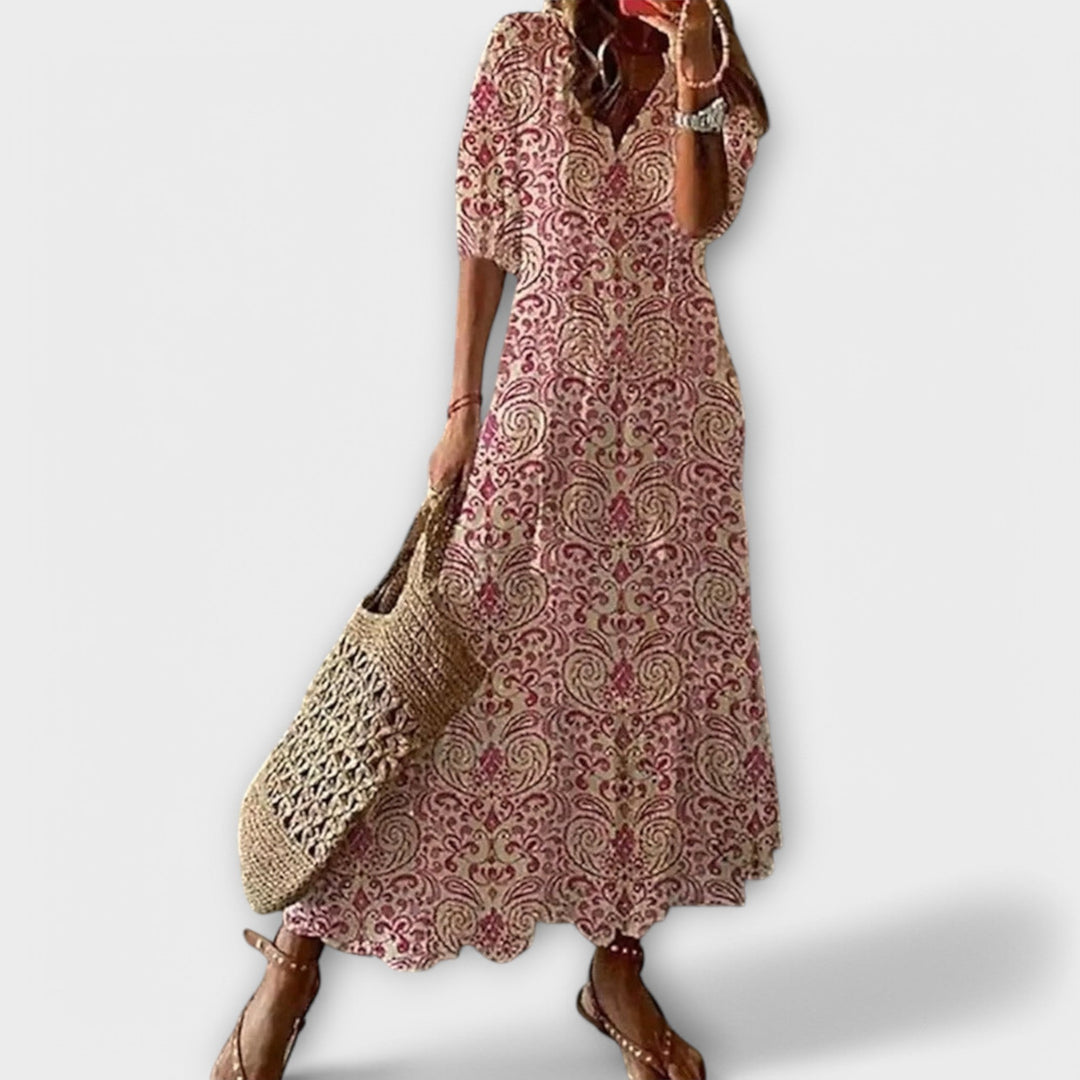 Helga | Elegant Bohemian Maxi Dress