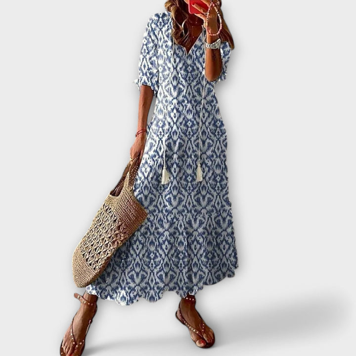 Helga | Elegant Bohemian Maxi Dress
