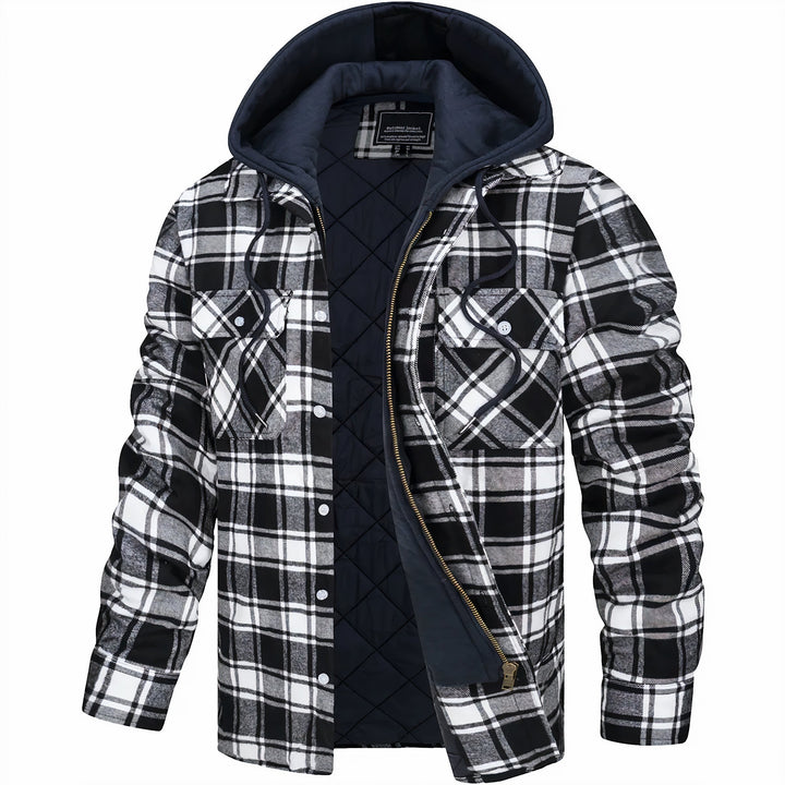 Dominic™ | Checked Hooded Jacket