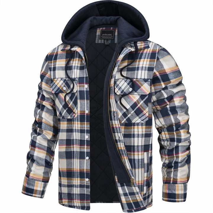 Dominic™ | Checked Hooded Jacket